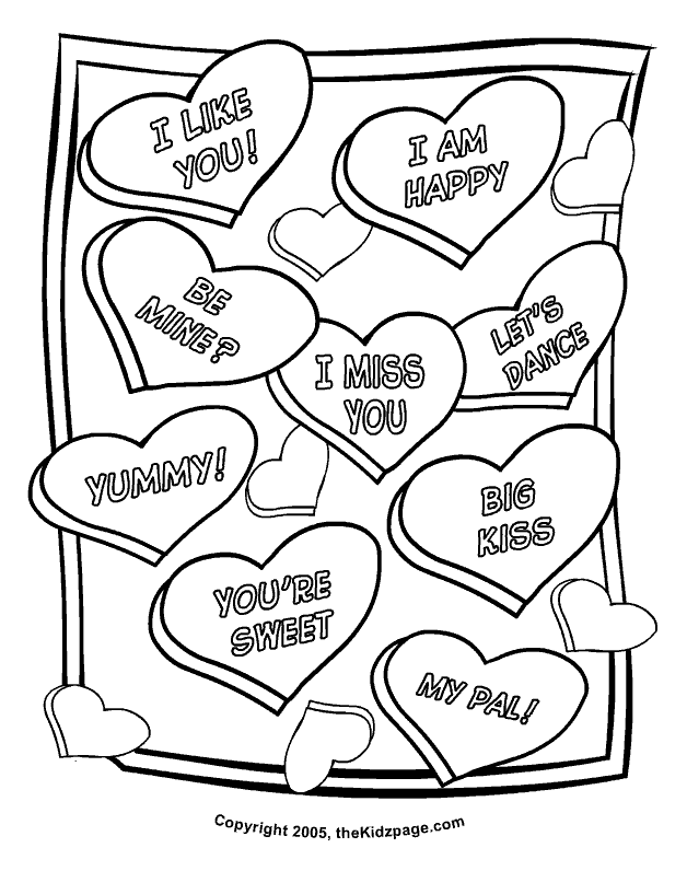 Plansa de colorat cu Valentines day 164 50